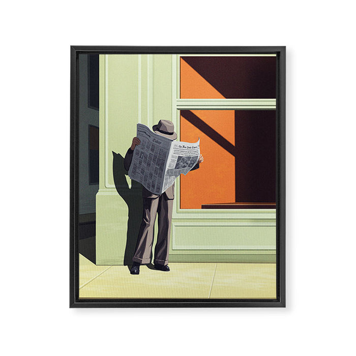 Anonymous Reader  Framed Canvas Print Gallery Image 1
