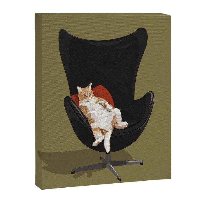 Cats on Chairs collection - â1 Canvas Print Gallery Image 1
