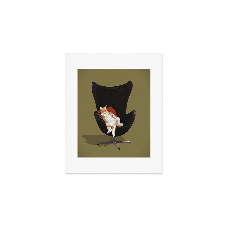 Cats on Chairs collection - â1 Art Print Gallery Image 1
