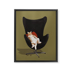 Cats on Chairs collection - â1 Framed Canvas Print Gallery Image 2