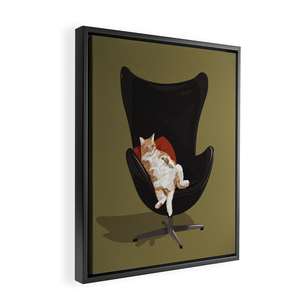 Cats on Chairs collection - â1 Framed Canvas Print Gallery Image 8