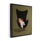 Cats on Chairs collection - â1 Framed Canvas Print Gallery Image 8