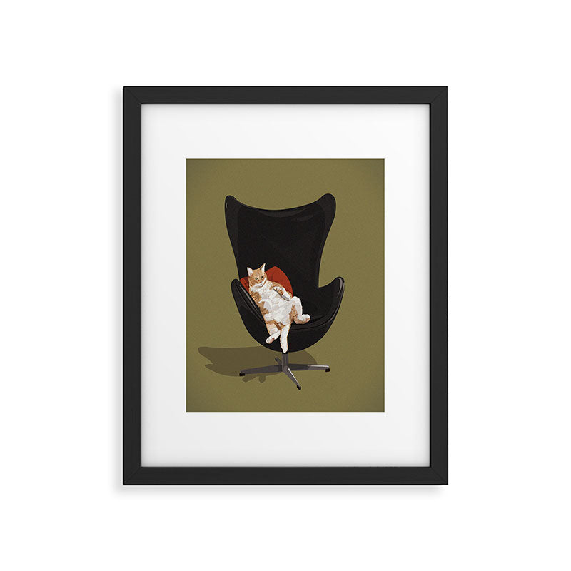 Cats on Chairs collection - â1 Framed Art Print Gallery Image 4