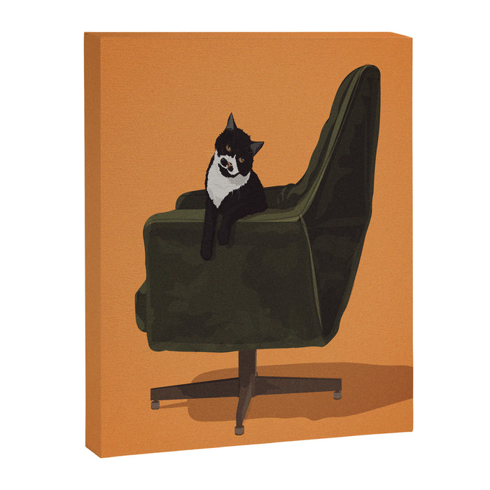 Cats on Chairs Collection - â4 Canvas Print Gallery Image 1