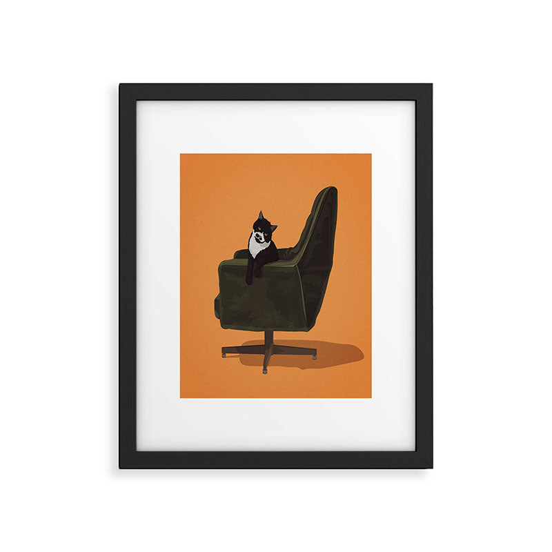 Cats on Chairs Collection - â4 Framed Art Print Gallery Image 6