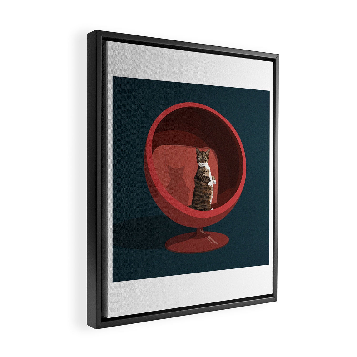Cats on Chairs Collection - â5 Framed Canvas Print Gallery Image 2