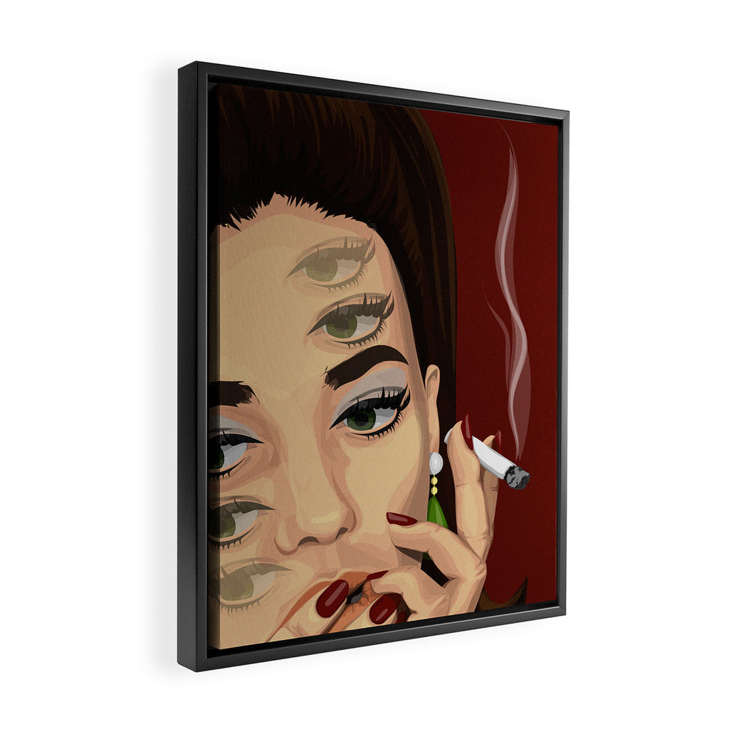 Eye Am Thinking Framed Canvas Print Gallery Image 2