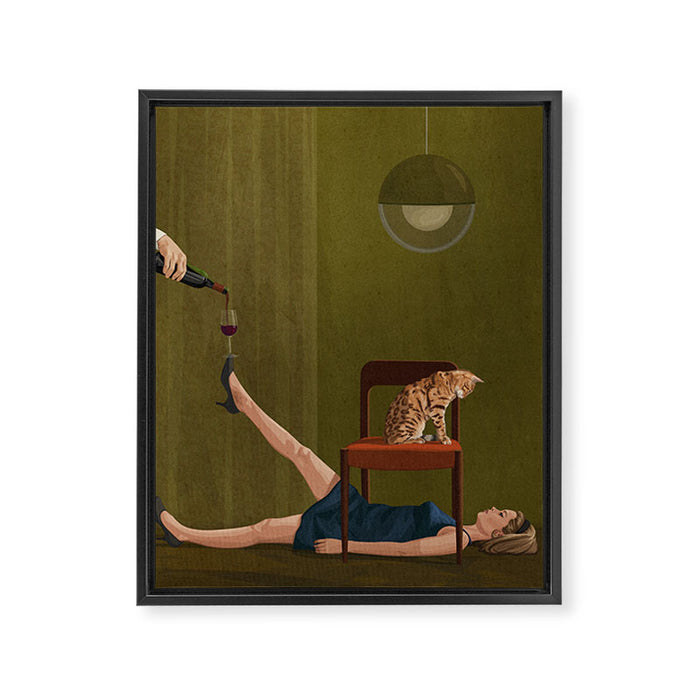 Friday Night Rituals Framed Canvas Print Gallery Image 1