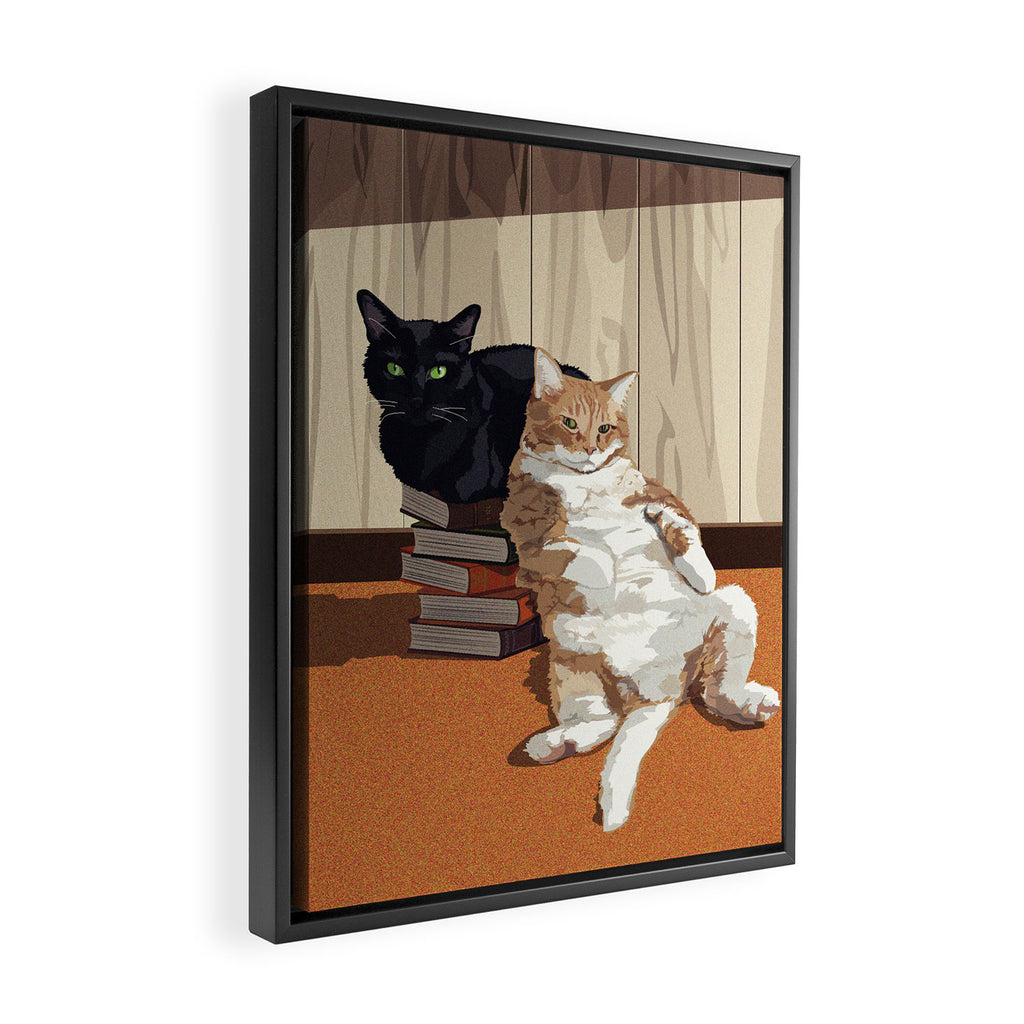 Indoor Sunbathing Framed Canvas Print Gallery Image 2