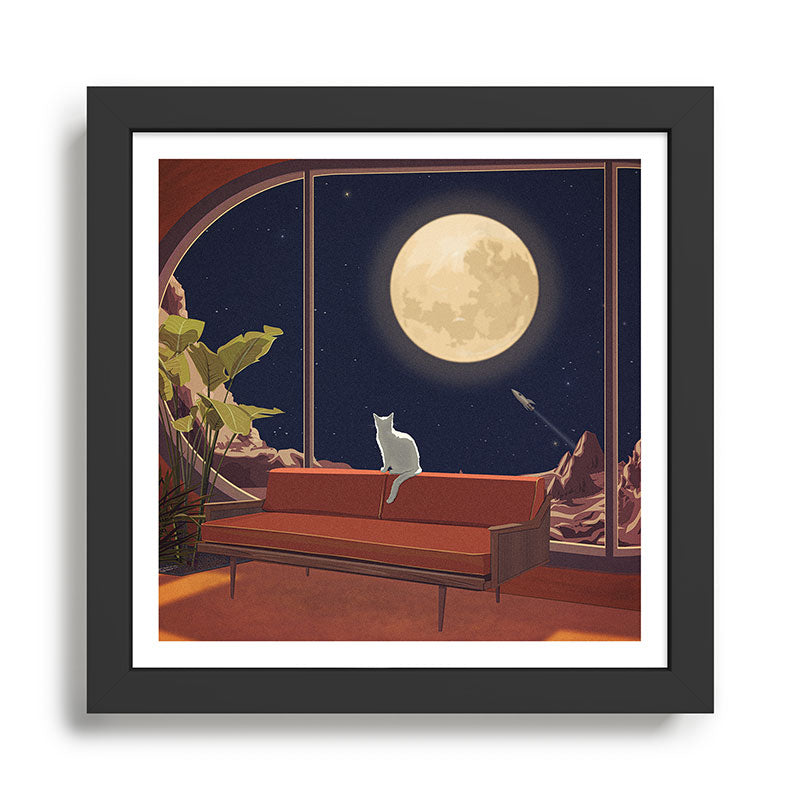 Kitty With a View Framed Art Print Gallery Image 1
