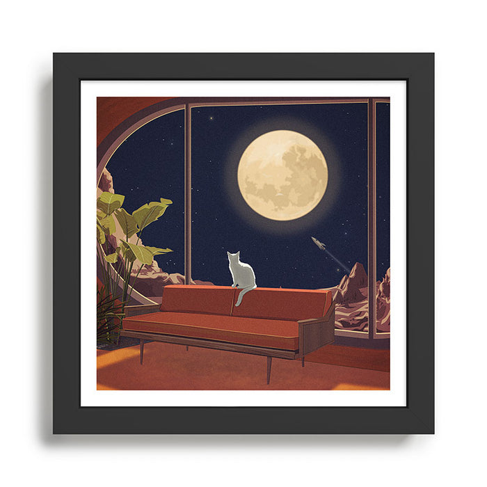 Kitty With a View Framed Art Print Gallery Image 1