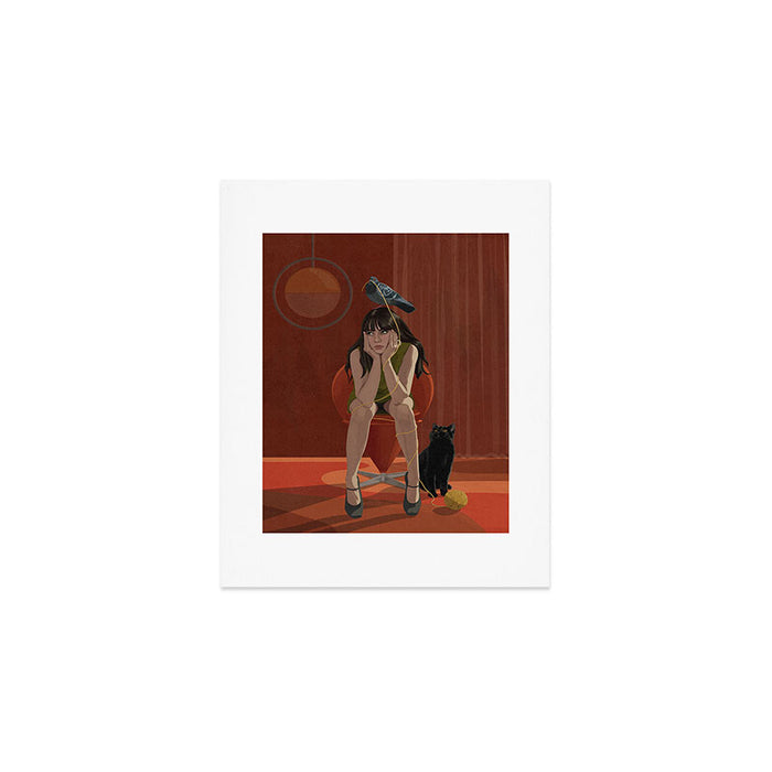 Little Miss Pigeon Head  Art Print Gallery Image 1