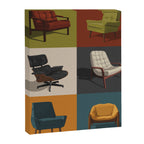 Mid-Century Chairs No. 2 Canvas Print Gallery Image 6