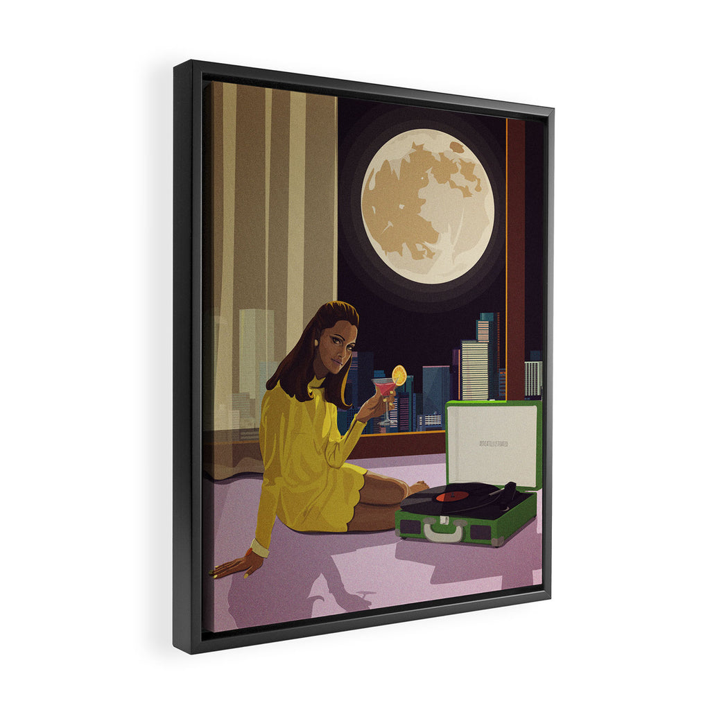 Moonlight Tunes Framed Canvas Print Gallery Image 2