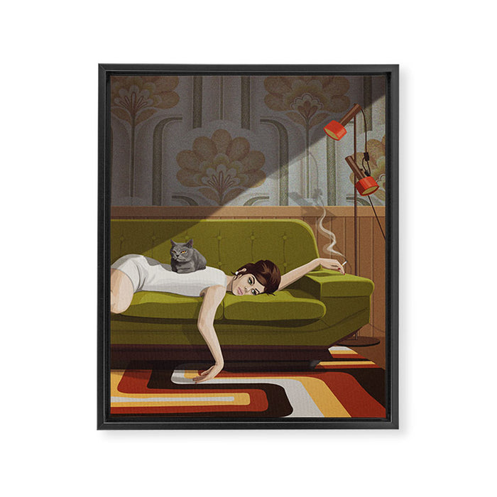 Waiting Game Framed Canvas Print Gallery Image 1