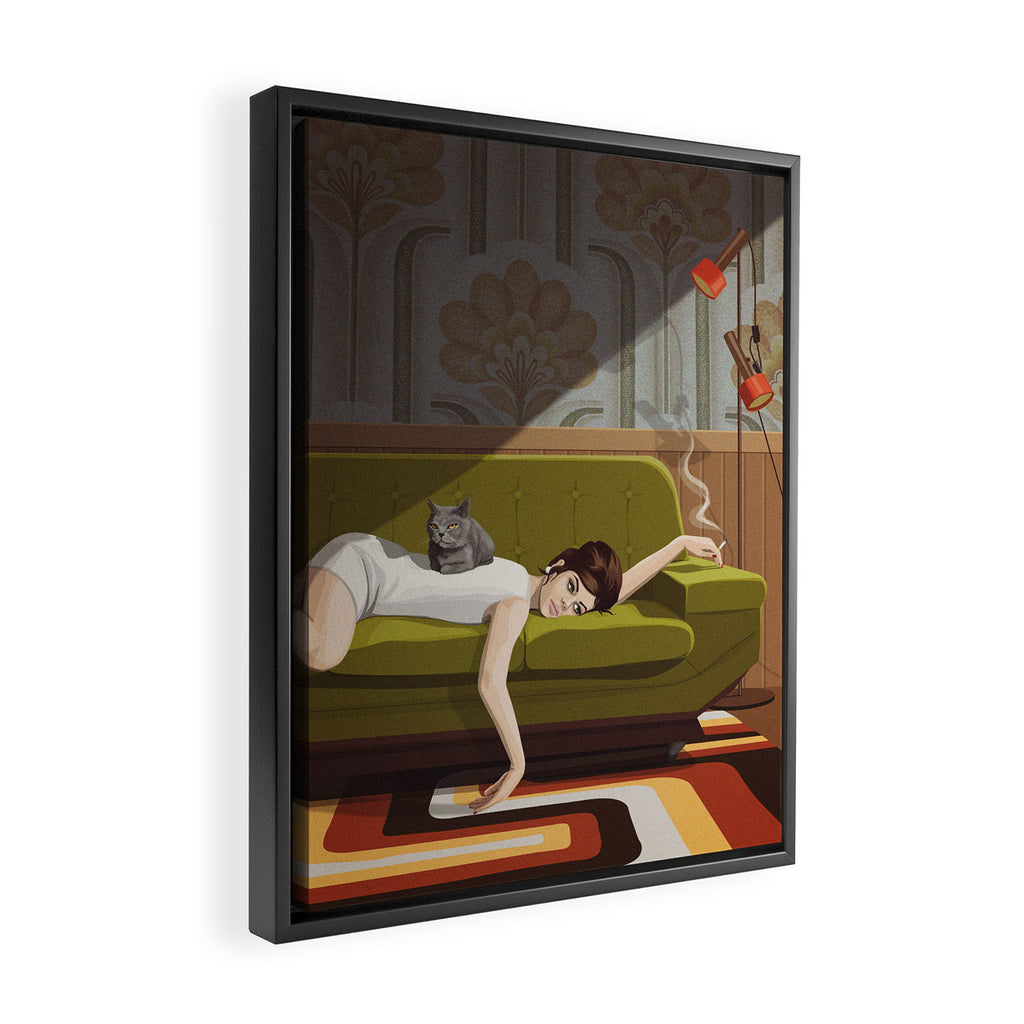 Waiting Game Framed Canvas Print Gallery Image 2