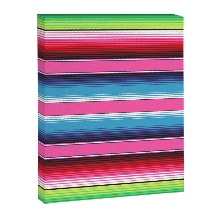 Pink Mexican Serape Blanket Stripes Canvas Print Gallery Image 1