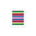 Pink Mexican Serape Blanket Stripes Art Print Gallery Image 1
