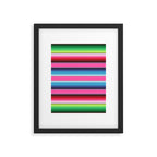 Pink Mexican Serape Blanket Stripes Framed Art Print Gallery Image 6
