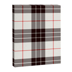 White Tartan with Black and Red Stripes Canvas Print Gallery Image 8