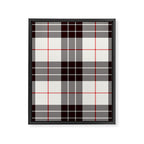White Tartan with Black and Red Stripes Framed Canvas Print Gallery Image 8
