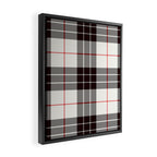 White Tartan with Black and Red Stripes Framed Canvas Print Gallery Image 2