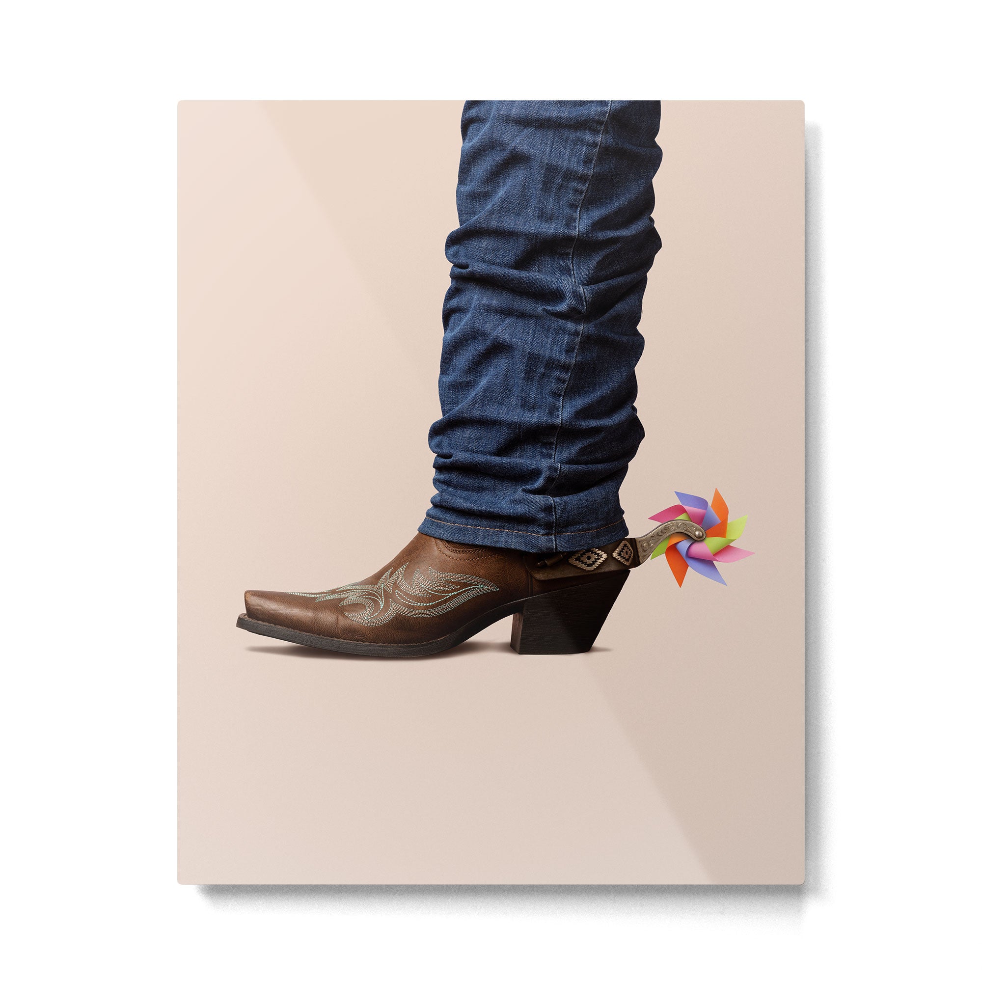 Funny Cowboy  Metal Print Gallery Image 6