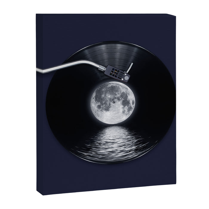 Vinyl moon Canvas Print Gallery Image 1