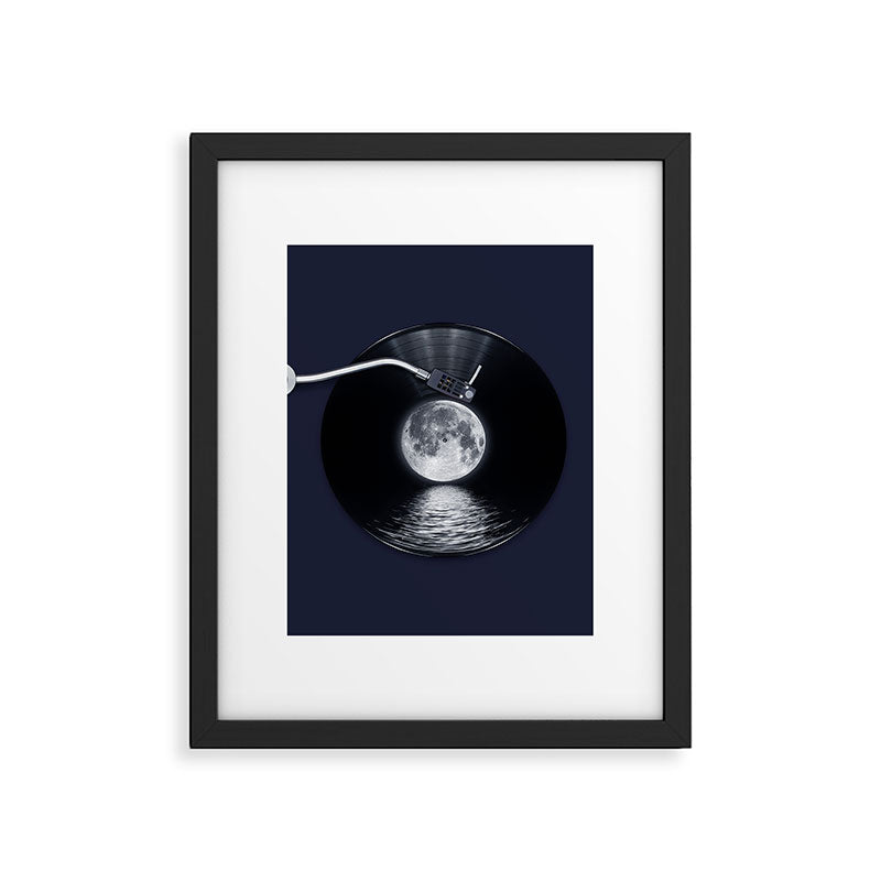 Vinyl moon Framed Art Print Gallery Image 6