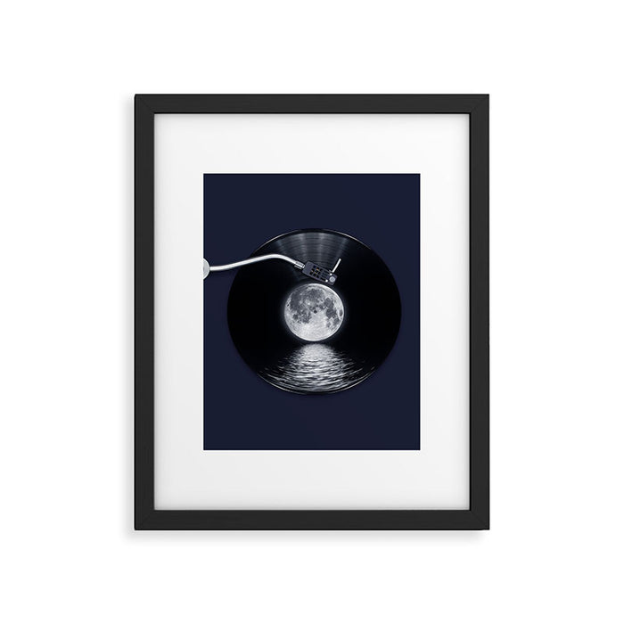Vinyl moon Framed Art Print Gallery Image 1
