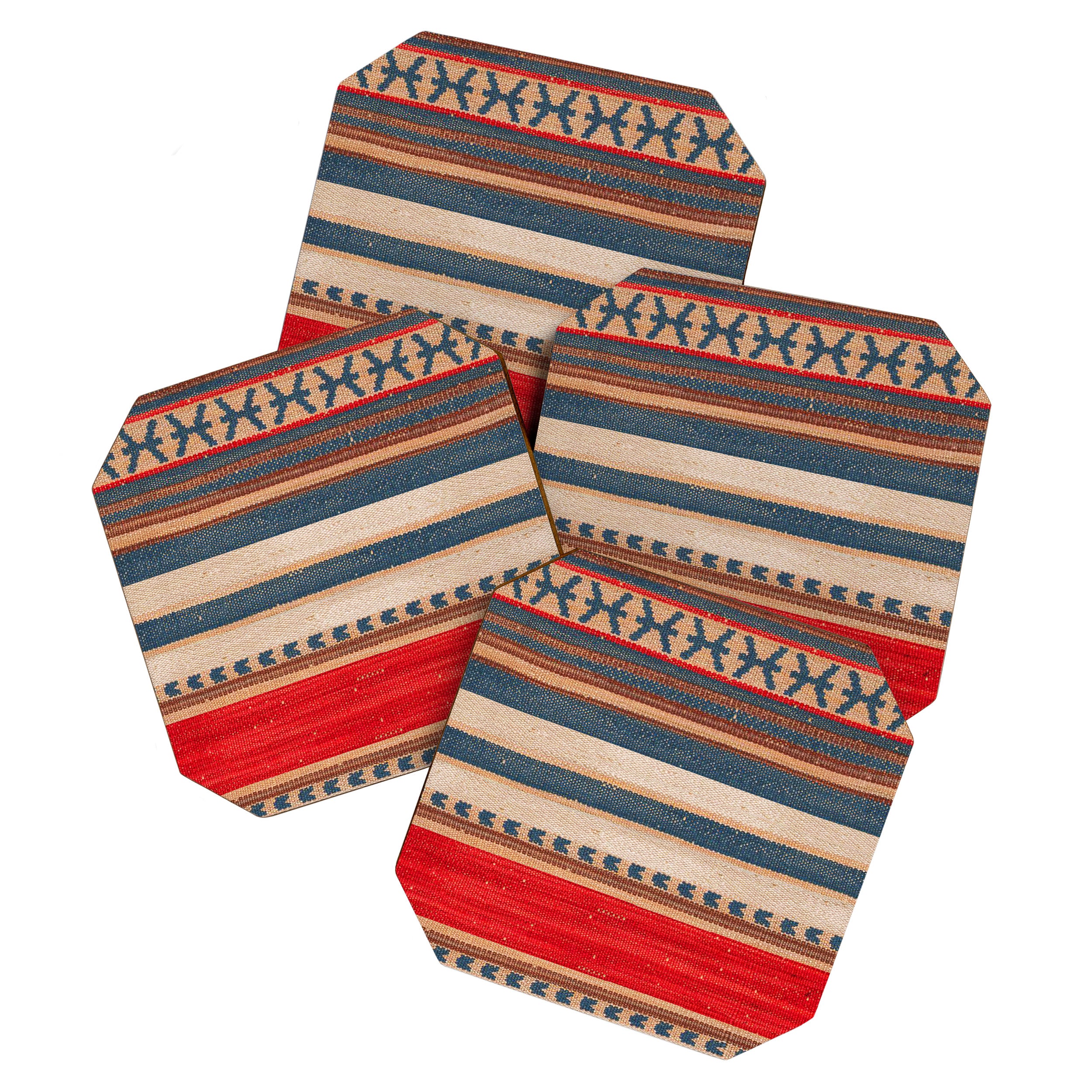 Bohemian Tapestry: Timeless Moroccan Heritage Fabrics Coaster Gallery Image 1