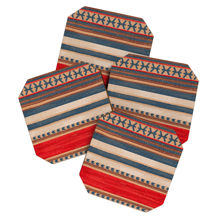 Bohemian Tapestry: Timeless Moroccan Heritage Fabrics Coaster Gallery Image 1