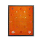 Boho Oriental Orange Traditional Desert Moroccan Style  Framed Canvas Print Gallery Image 8