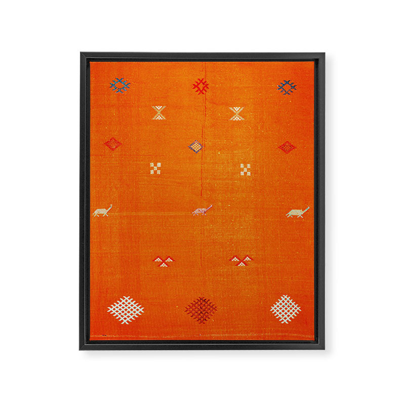 Boho Oriental Orange Traditional Desert Moroccan Style  Framed Canvas Print Gallery Image 8