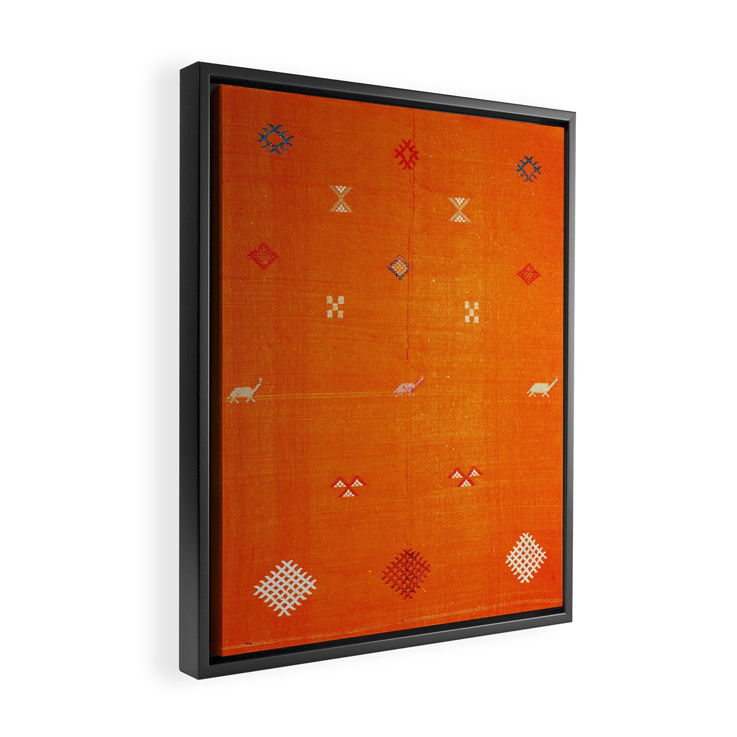 Boho Oriental Orange Traditional Desert Moroccan Style  Framed Canvas Print Gallery Image 2