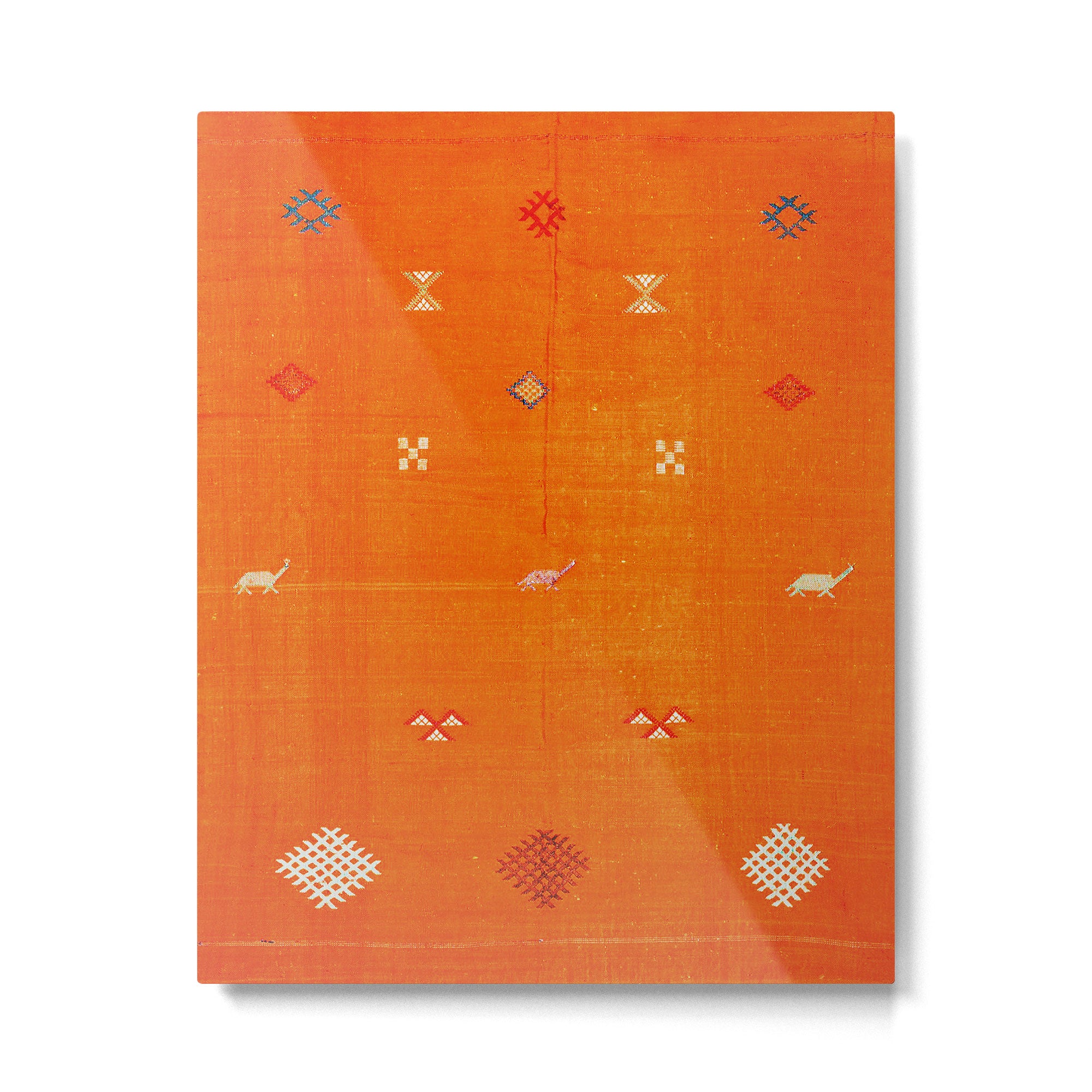Boho Oriental Orange Traditional Desert Moroccan Style  Metal Print Gallery Image 6