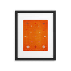 Boho Oriental Orange Traditional Desert Moroccan Style  Framed Art Print Gallery Image 6