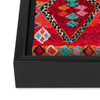 Epic Red Oriental Anthropologie Berber Atlas Moroccan Style Framed Canvas Print Gallery Image 3