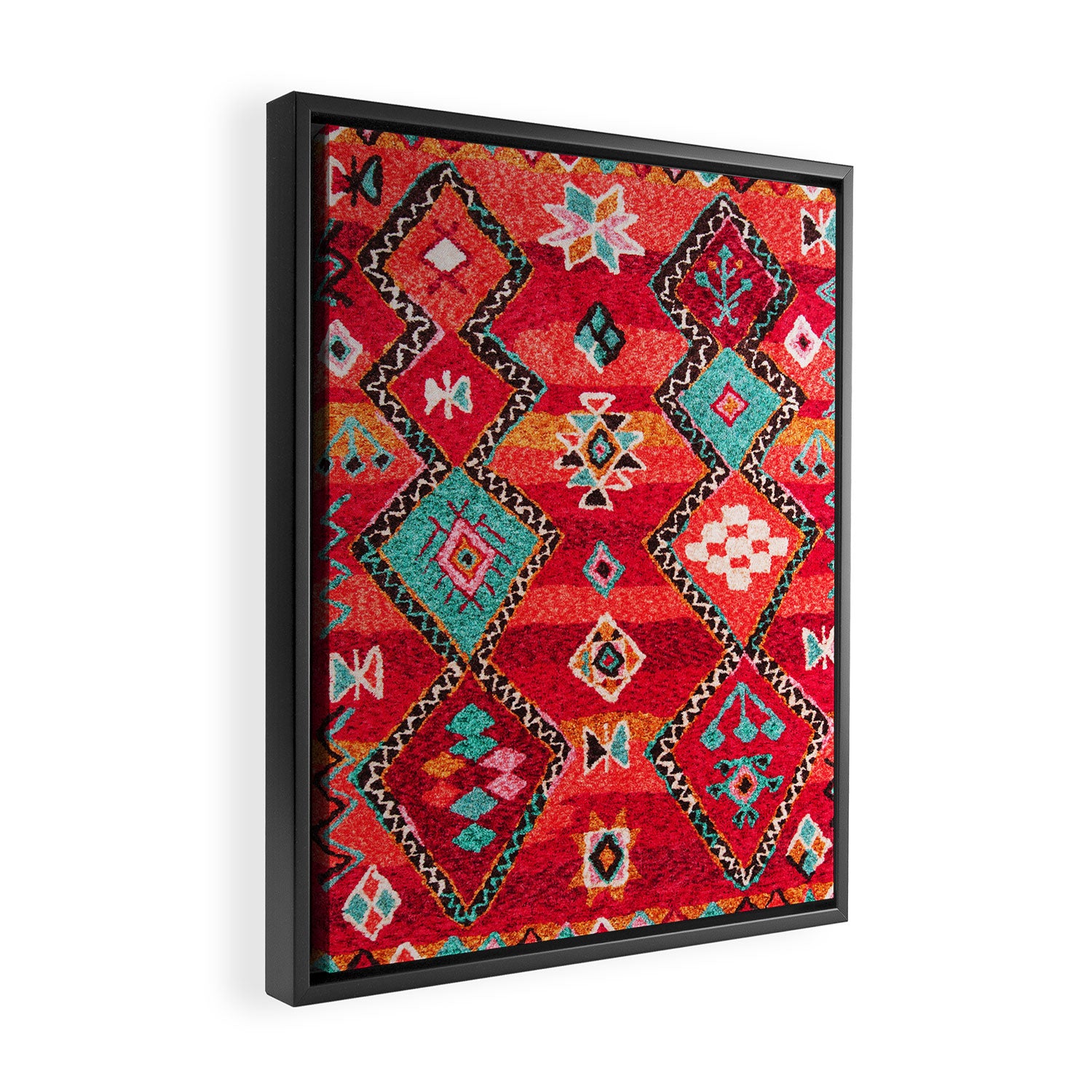 Epic Red Oriental Anthropologie Berber Atlas Moroccan Style Framed Canvas Print Gallery Image 2
