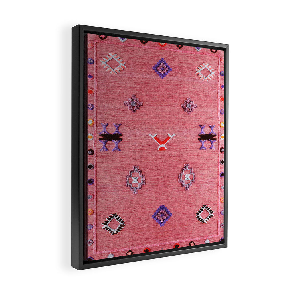 Lovely Pink Oriental Traditional Moroccan Handmade Printable Style  Framed Canvas Print Gallery Image 2