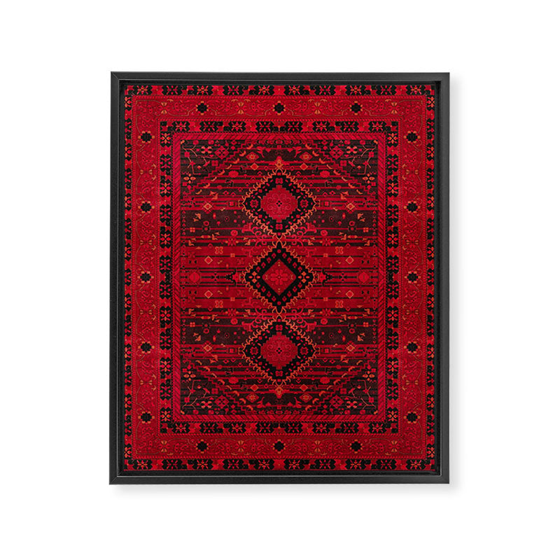 Scarlet Elegance: Oriental Moroccan & Ottoman Artistry Framed Canvas Print Gallery Image 8