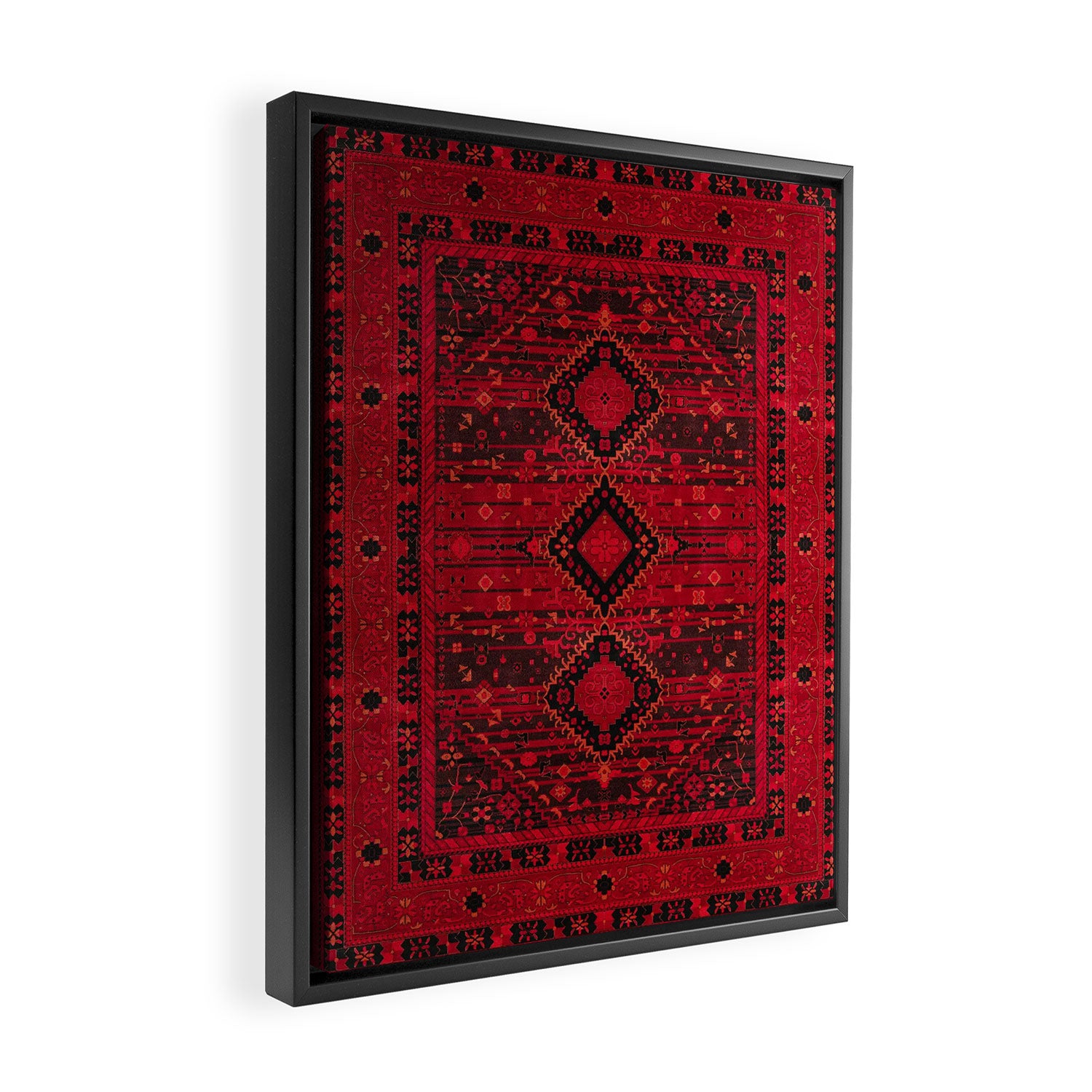 Scarlet Elegance: Oriental Moroccan & Ottoman Artistry Framed Canvas Print Gallery Image 2
