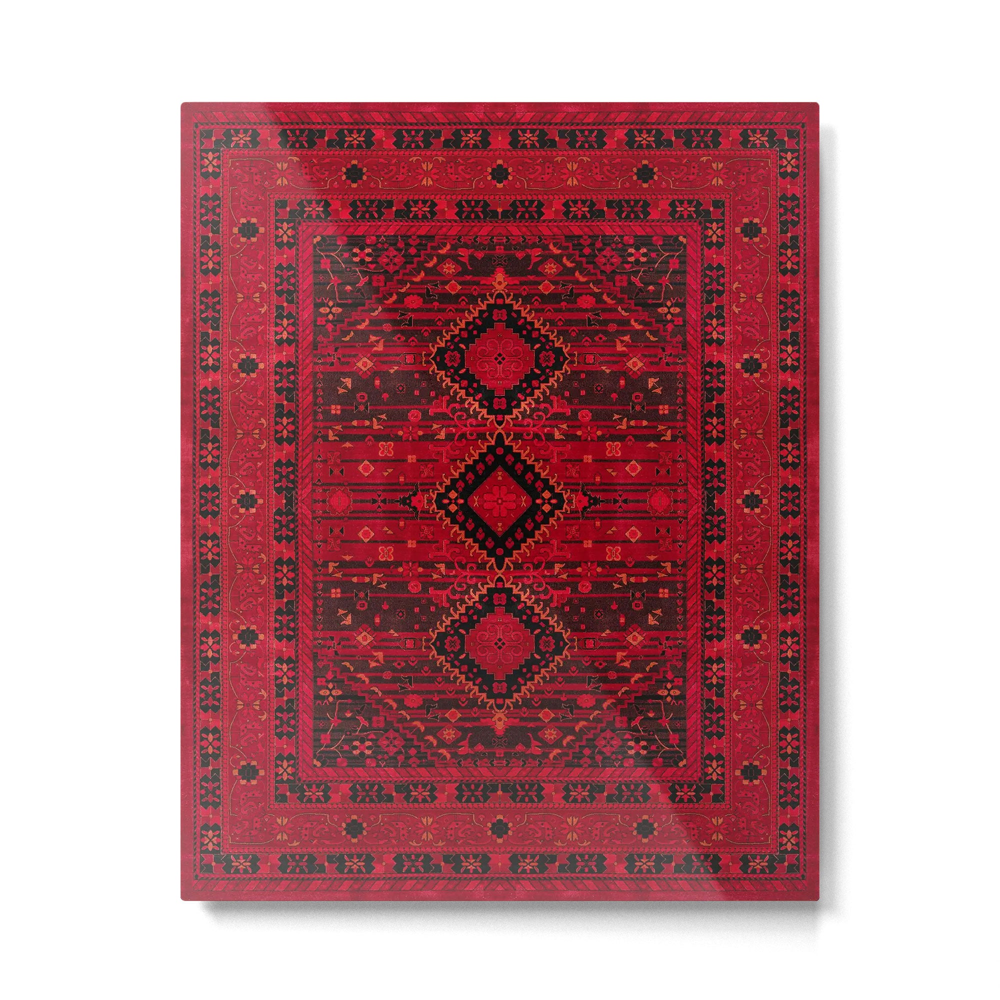 Scarlet Elegance: Oriental Moroccan & Ottoman Artistry Metal Print Gallery Image 6