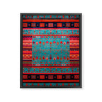 Traditional Berber Bohemian Moroccan Handmade Fabric Style Fall Autumn Color Inspiration Framed Canvas Print Gallery Image 8