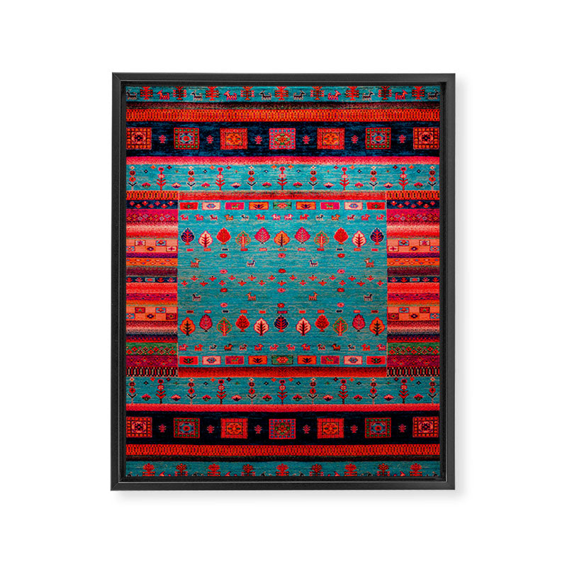 Traditional Berber Bohemian Moroccan Handmade Fabric Style Fall Autumn Color Inspiration Framed Canvas Print Gallery Image 8