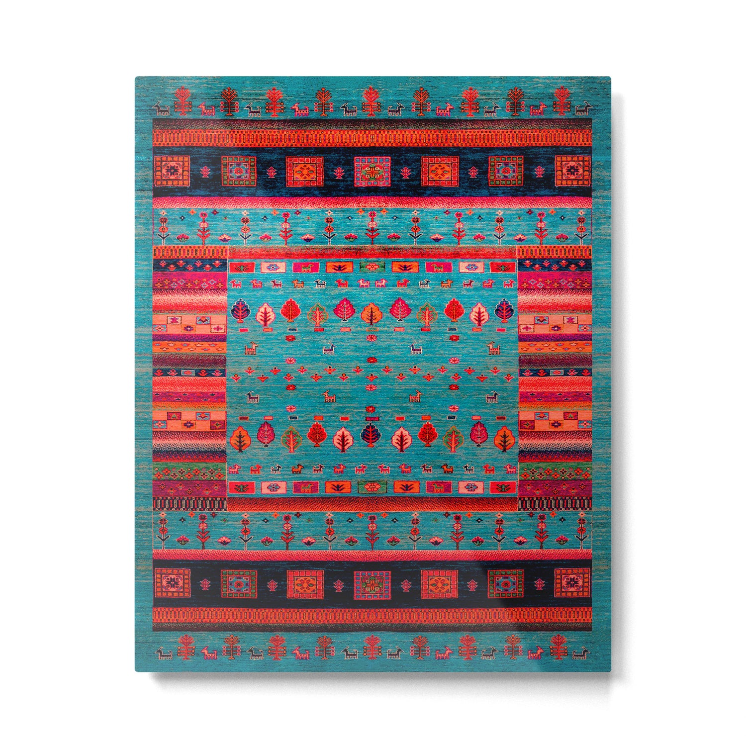 Traditional Berber Bohemian Moroccan Handmade Fabric Style Fall Autumn Color Inspiration Metal Print Gallery Image 6