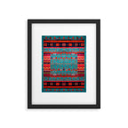 Traditional Berber Bohemian Moroccan Handmade Fabric Style Fall Autumn Color Inspiration Framed Art Print Gallery Image 6