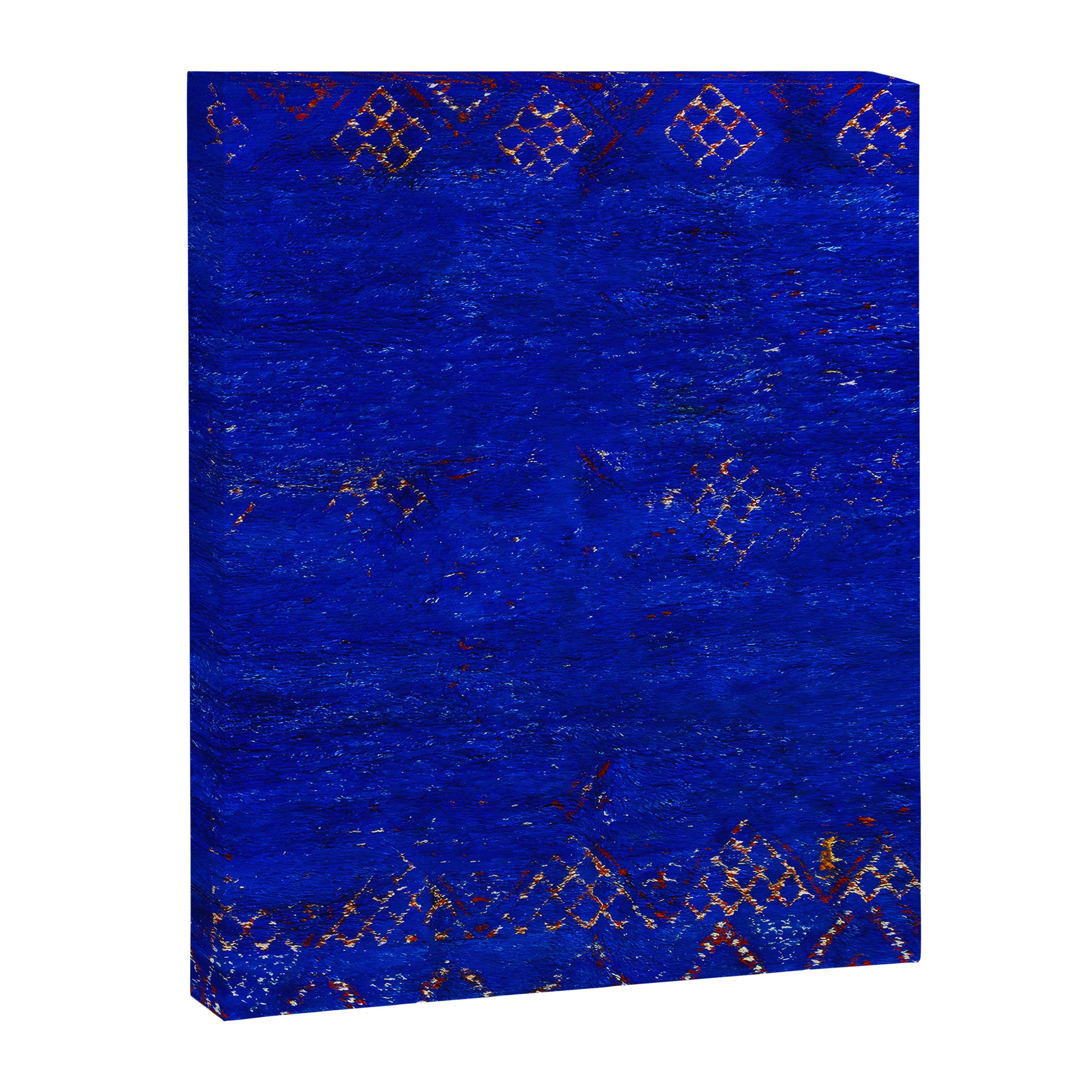 -A5- Royal Calm Blue Bohemian Moroccan Artwork. Canvas Print Gallery Image 8