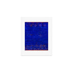 -A5- Royal Calm Blue Bohemian Moroccan Artwork. Art Print Gallery Image 1