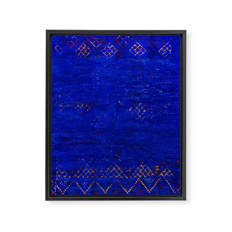 -A5- Royal Calm Blue Bohemian Moroccan Artwork. Framed Canvas Print Gallery Image 8